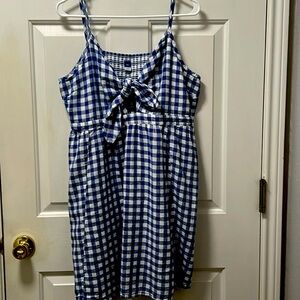 Old Navy Blue/White Gingham Dress Size XXL